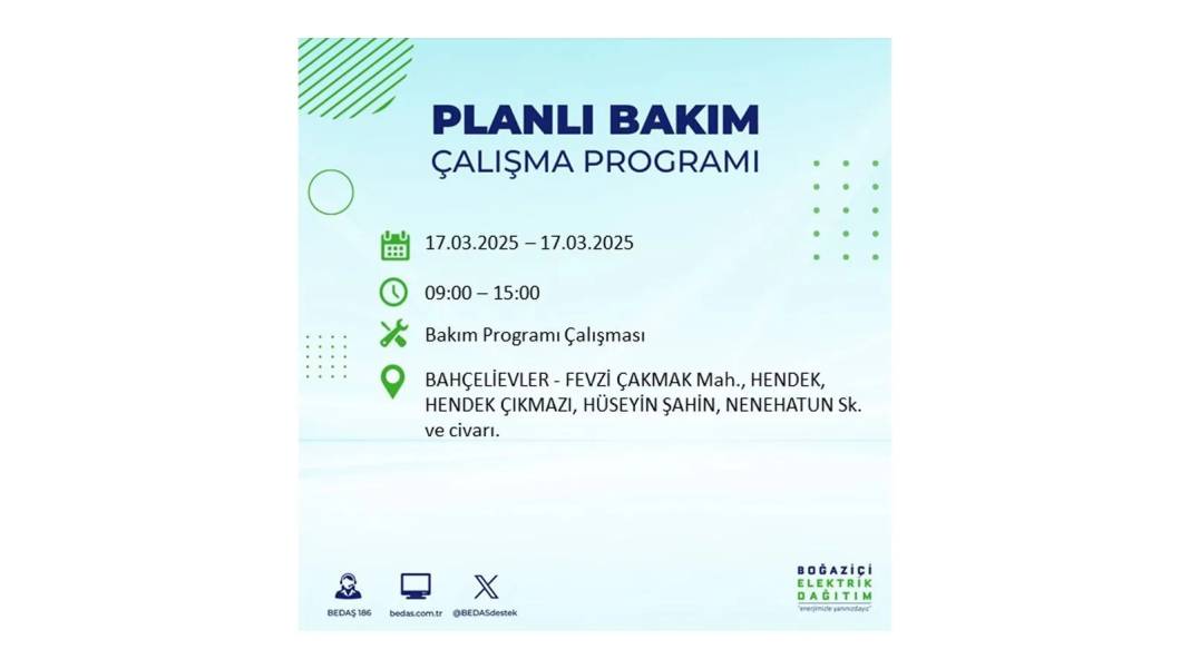 17 Mart Pazartesi elektrik kesintisi: BEDAŞ elektrik kesintisi yaşayacak ilçeleri sıraladı. Elektrikler ne zaman gelecek? 62