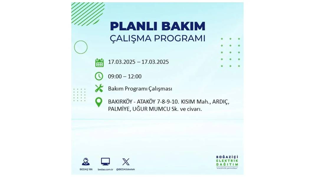 17 Mart Pazartesi elektrik kesintisi: BEDAŞ elektrik kesintisi yaşayacak ilçeleri sıraladı. Elektrikler ne zaman gelecek? 58