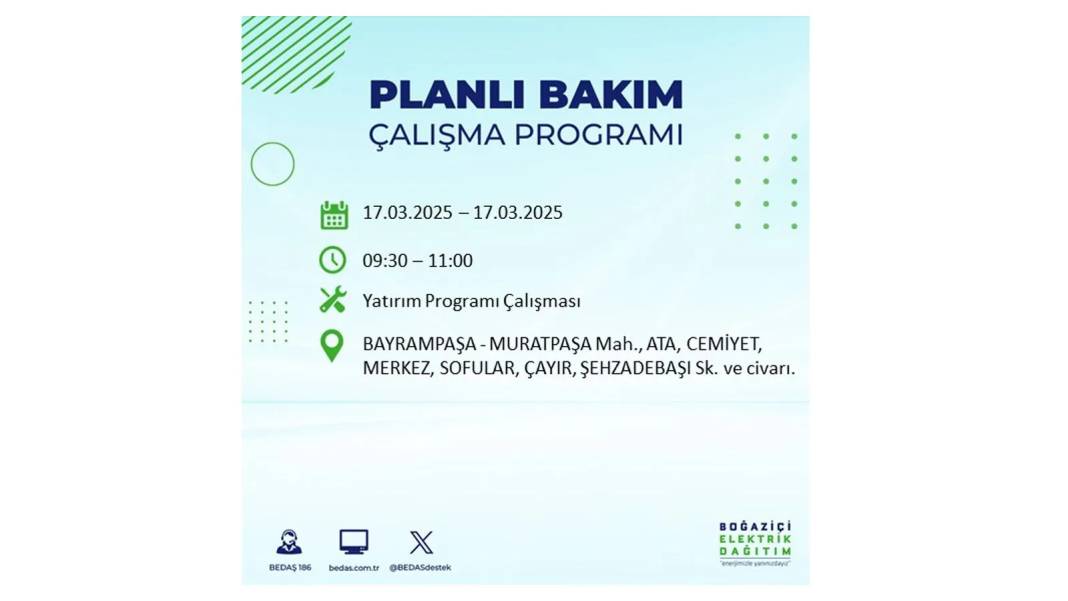 17 Mart Pazartesi elektrik kesintisi: BEDAŞ elektrik kesintisi yaşayacak ilçeleri sıraladı. Elektrikler ne zaman gelecek? 49