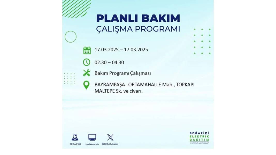 17 Mart Pazartesi elektrik kesintisi: BEDAŞ elektrik kesintisi yaşayacak ilçeleri sıraladı. Elektrikler ne zaman gelecek? 52