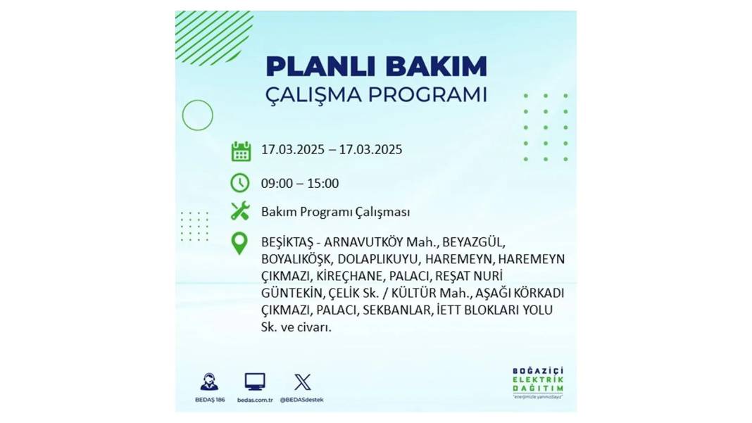 17 Mart Pazartesi elektrik kesintisi: BEDAŞ elektrik kesintisi yaşayacak ilçeleri sıraladı. Elektrikler ne zaman gelecek? 50