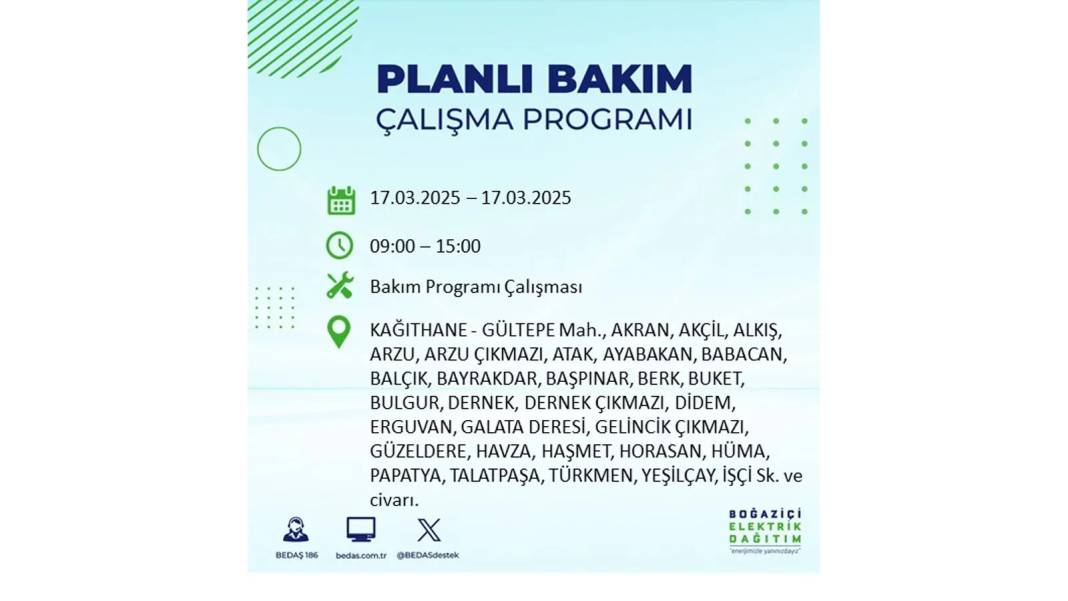 17 Mart Pazartesi elektrik kesintisi: BEDAŞ elektrik kesintisi yaşayacak ilçeleri sıraladı. Elektrikler ne zaman gelecek? 18