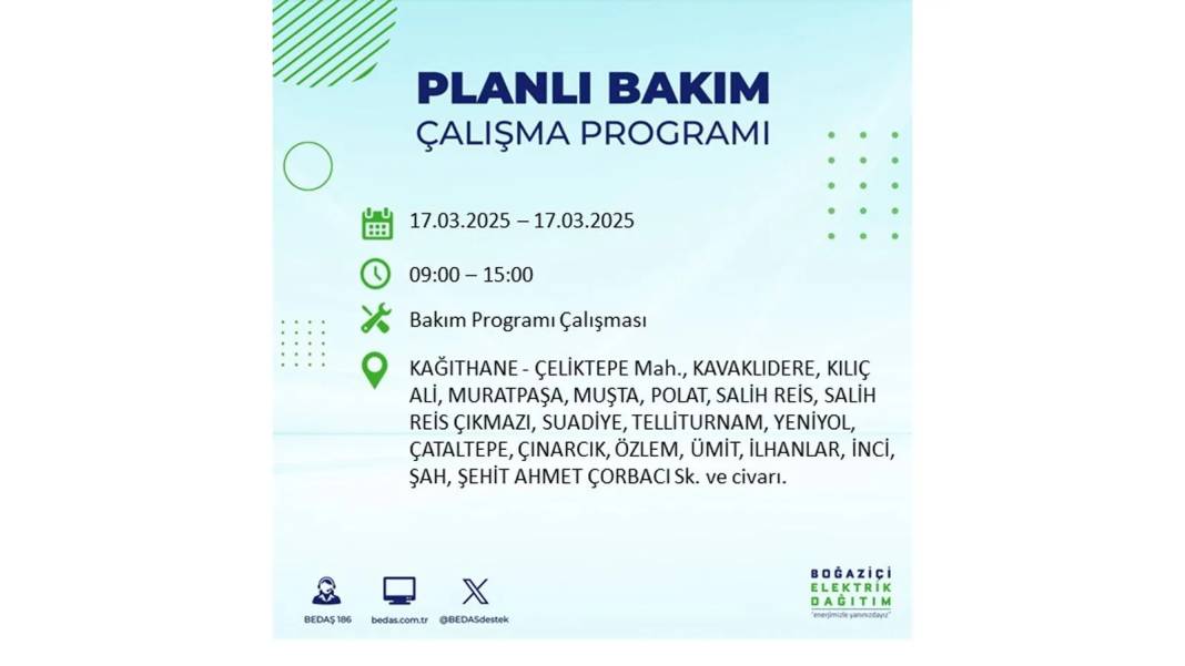 17 Mart Pazartesi elektrik kesintisi: BEDAŞ elektrik kesintisi yaşayacak ilçeleri sıraladı. Elektrikler ne zaman gelecek? 21