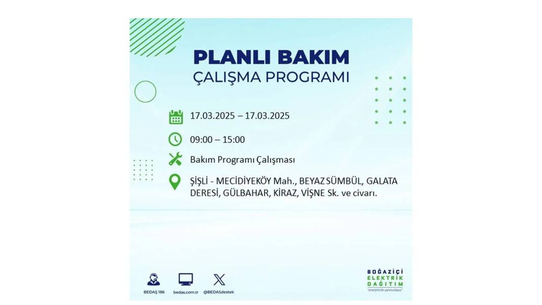 17 Mart Pazartesi elektrik kesintisi: BEDAŞ elektrik kesintisi yaşayacak ilçeleri sıraladı. Elektrikler ne zaman gelecek? 7