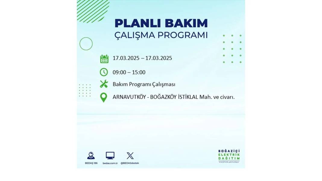 17 Mart Pazartesi elektrik kesintisi: BEDAŞ elektrik kesintisi yaşayacak ilçeleri sıraladı. Elektrikler ne zaman gelecek? 70