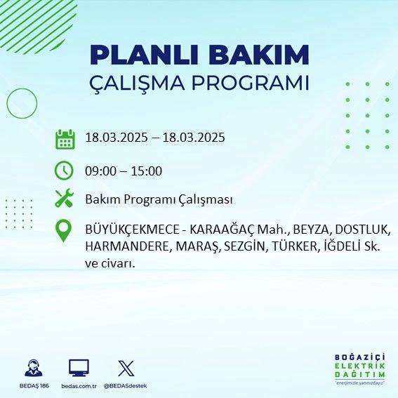 Mumları hazırlayın: 18 Mart Salı günü o ilçelerde elektrik olmayacak. BEDAŞ teker teker açıkladı! 15