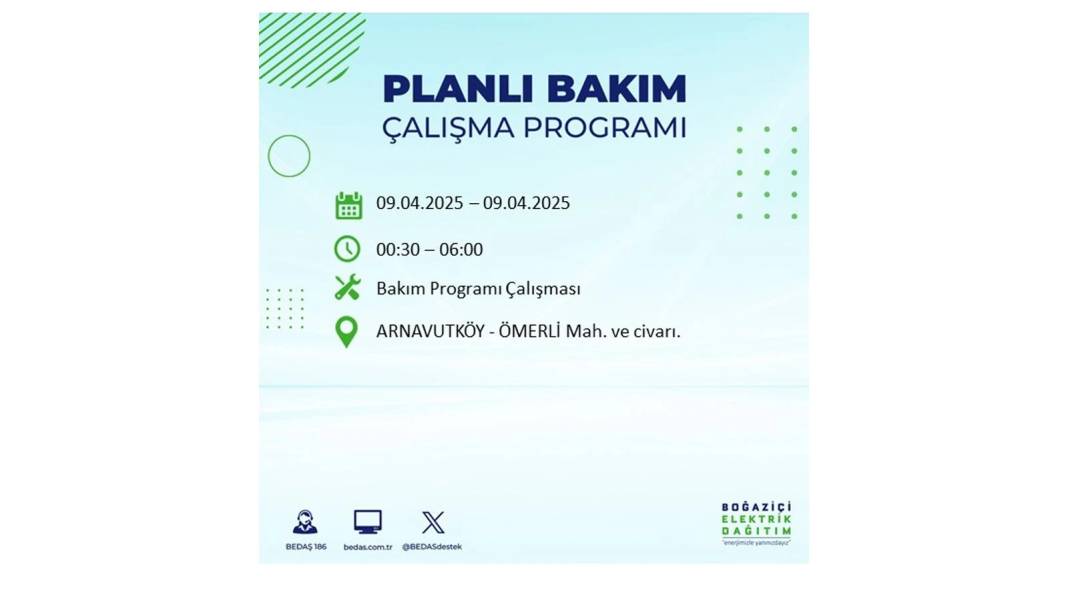 9 Nisan elektrik kesintisi: BEDAŞ elektrik kesintisi yaşayacak ilçeleri sıraladı. Elektrikler ne zaman gelecek? 67