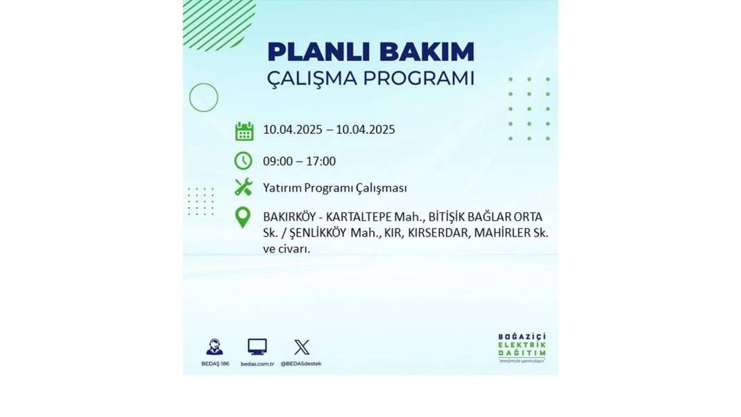 10 Nisan İstanbul elektrik kesintisi: BEDAŞ elektrik kesintisi yaşayacak ilçeleri sıraladı. Elektrikler ne zaman gelecek? 62
