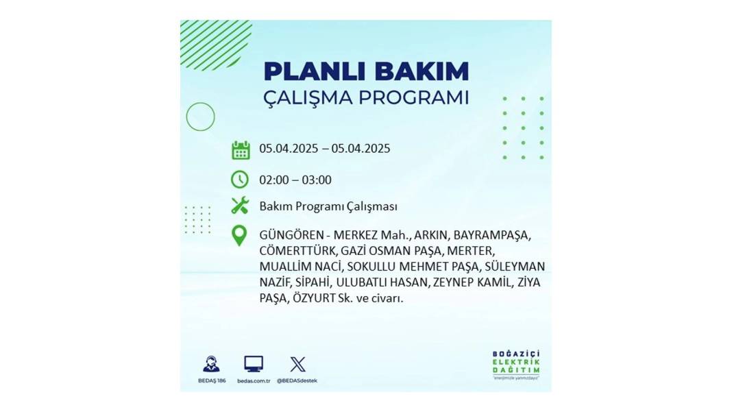 5 Nisan Cumartesi İstanbul elektrik kesintisi: BEDAŞ elektrik kesintisi yaşayacak ilçeleri sıraladı 7