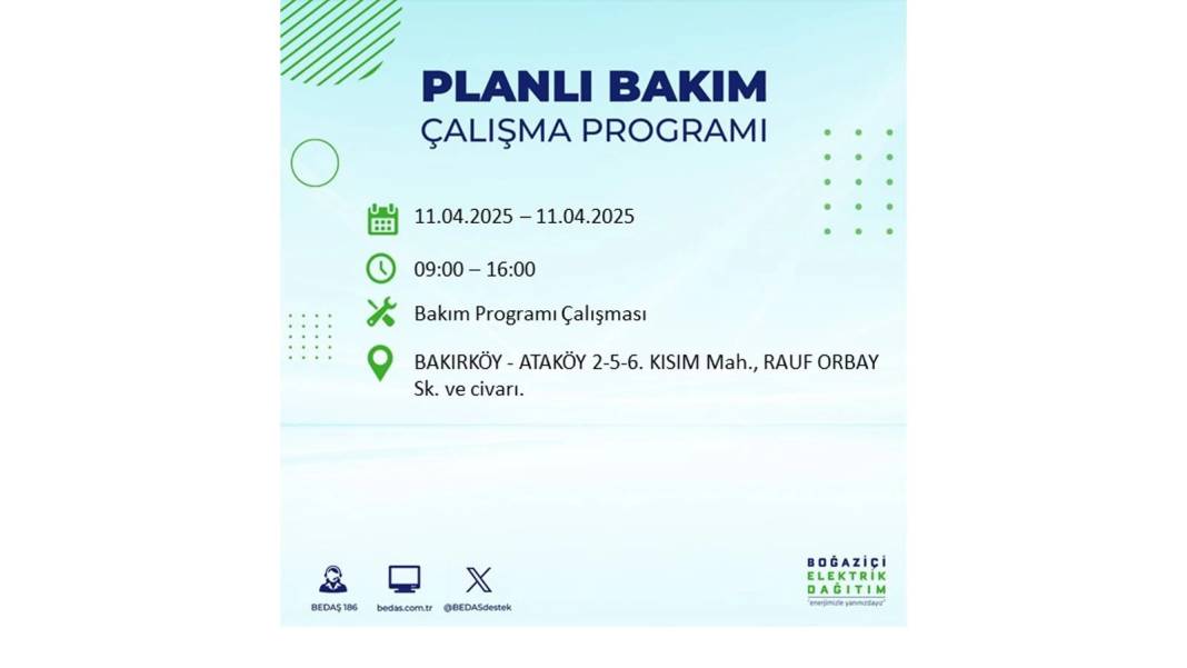 11 Nisan Cuma İstanbul elektrik kesintisi: BEDAŞ elektrik kesintisi yaşayacak ilçeleri sıraladı. Elektrikler ne zaman gelecek? 56