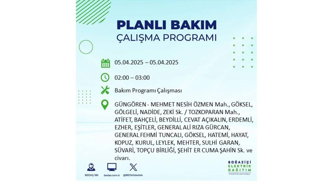 5 Nisan Cumartesi İstanbul elektrik kesintisi: BEDAŞ elektrik kesintisi yaşayacak ilçeleri sıraladı 4