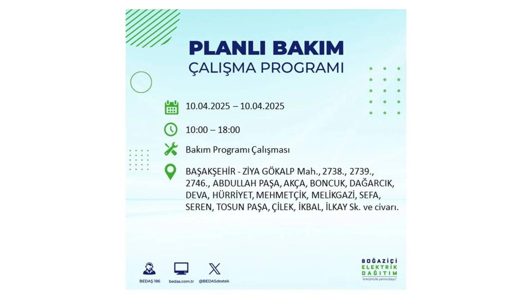 10 Nisan İstanbul elektrik kesintisi: BEDAŞ elektrik kesintisi yaşayacak ilçeleri sıraladı. Elektrikler ne zaman gelecek? 56