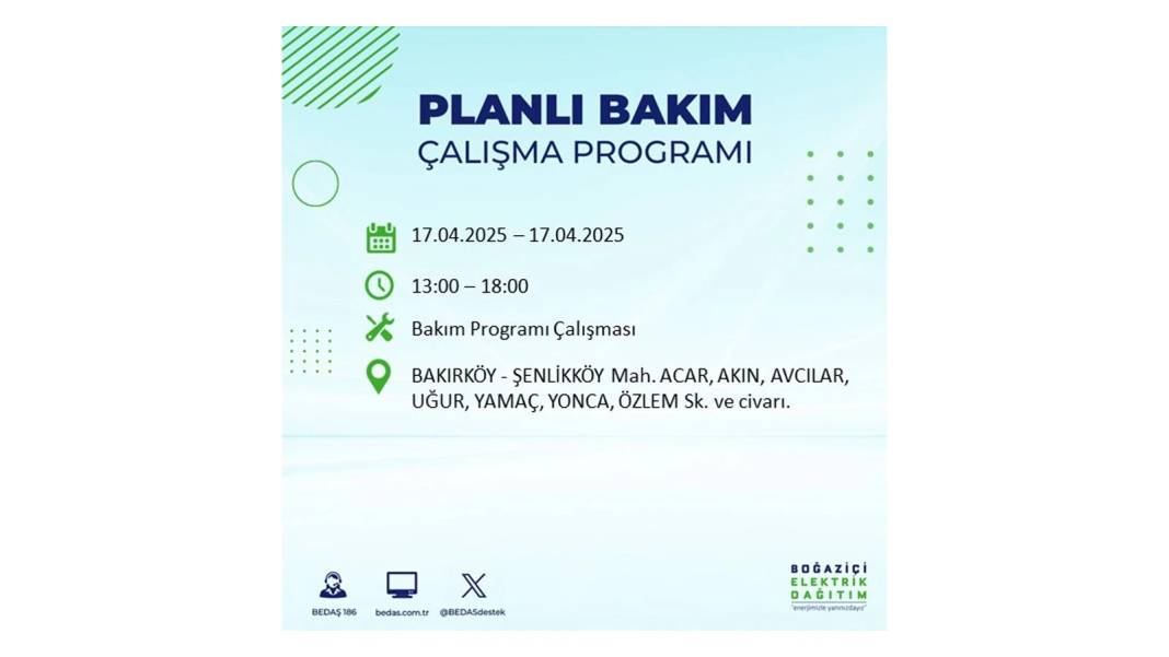 O ilçeler karanlığa gömülecek: 17 Nisan Perşembe İstanbul elektrik kesintisi. BEDAŞ'tan uyarı geldi! 82