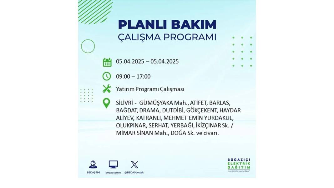 5 Nisan Cumartesi İstanbul elektrik kesintisi: BEDAŞ elektrik kesintisi yaşayacak ilçeleri sıraladı 3