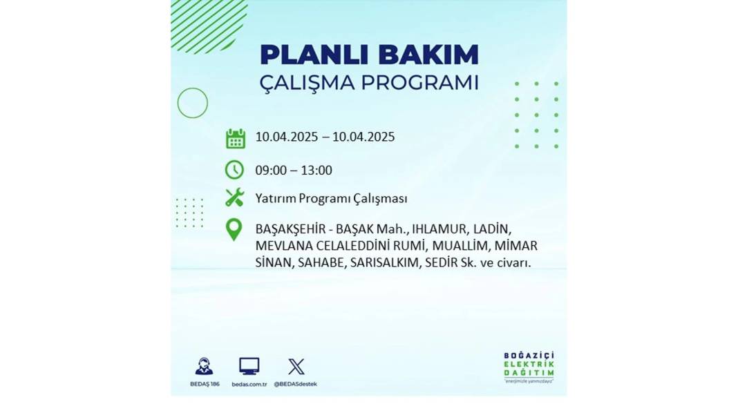 10 Nisan İstanbul elektrik kesintisi: BEDAŞ elektrik kesintisi yaşayacak ilçeleri sıraladı. Elektrikler ne zaman gelecek? 58