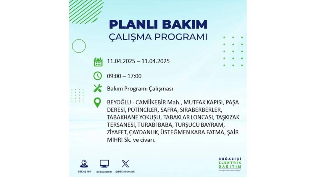 11 Nisan Cuma İstanbul elektrik kesintisi: BEDAŞ elektrik kesintisi yaşayacak ilçeleri sıraladı. Elektrikler ne zaman gelecek? 51