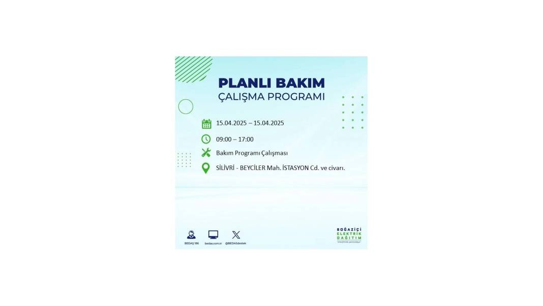 O ilçeler karanlığa gömülecek: 15 Nisan Salı elektrik kesintisi yaşayacak ilçeler sıralandı. BEDAŞ o ilçeleri duyurdu! 99