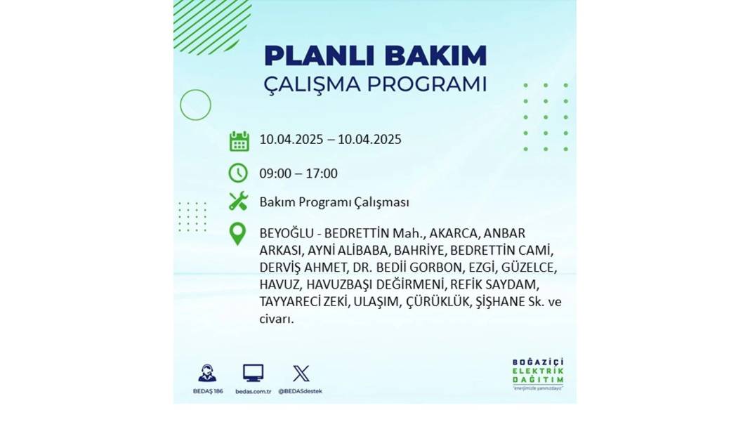 10 Nisan İstanbul elektrik kesintisi: BEDAŞ elektrik kesintisi yaşayacak ilçeleri sıraladı. Elektrikler ne zaman gelecek? 53