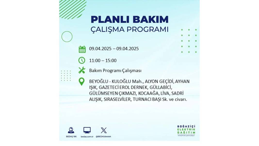 9 Nisan elektrik kesintisi: BEDAŞ elektrik kesintisi yaşayacak ilçeleri sıraladı. Elektrikler ne zaman gelecek? 49