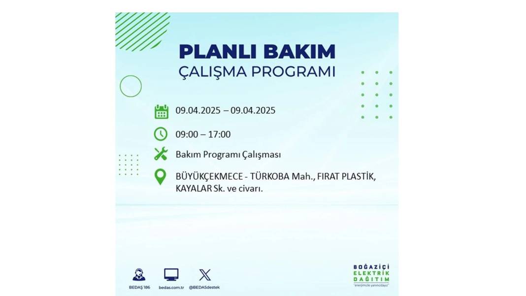 9 Nisan elektrik kesintisi: BEDAŞ elektrik kesintisi yaşayacak ilçeleri sıraladı. Elektrikler ne zaman gelecek? 52