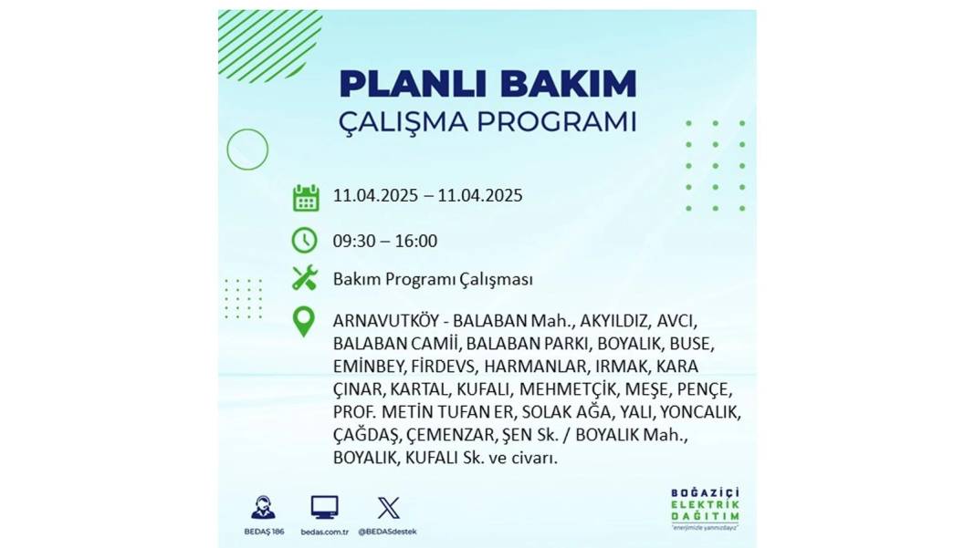 11 Nisan Cuma İstanbul elektrik kesintisi: BEDAŞ elektrik kesintisi yaşayacak ilçeleri sıraladı. Elektrikler ne zaman gelecek? 67