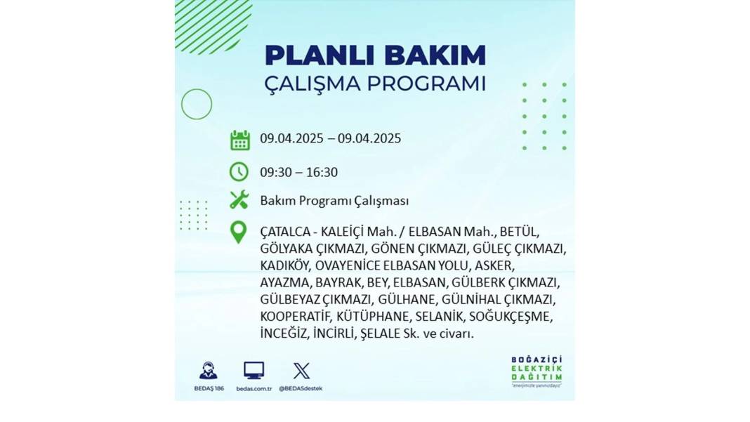 9 Nisan elektrik kesintisi: BEDAŞ elektrik kesintisi yaşayacak ilçeleri sıraladı. Elektrikler ne zaman gelecek? 46