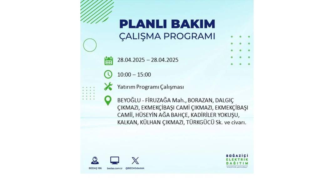 O İLÇELER KARANLIĞA GÖMÜLECEK: BEDAŞ 28 Nisan Pazartesi günü için o ilçeleri uyardı! 58