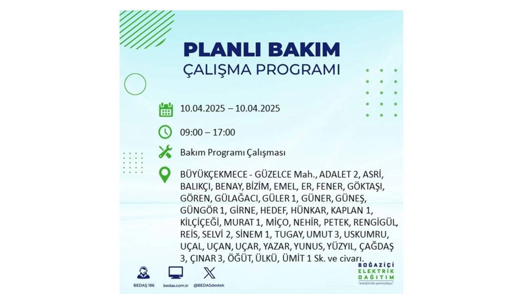 10 Nisan İstanbul elektrik kesintisi: BEDAŞ elektrik kesintisi yaşayacak ilçeleri sıraladı. Elektrikler ne zaman gelecek? 46