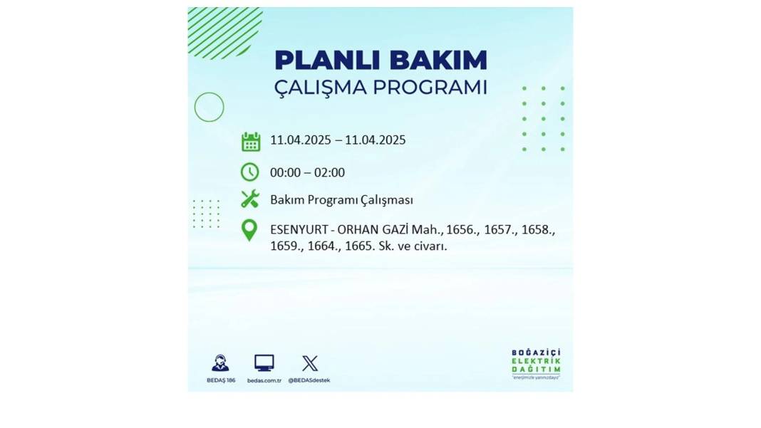 11 Nisan Cuma İstanbul elektrik kesintisi: BEDAŞ elektrik kesintisi yaşayacak ilçeleri sıraladı. Elektrikler ne zaman gelecek? 41