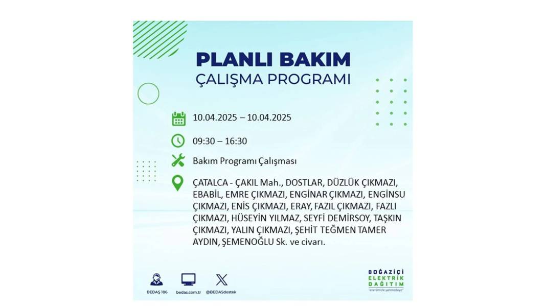 10 Nisan İstanbul elektrik kesintisi: BEDAŞ elektrik kesintisi yaşayacak ilçeleri sıraladı. Elektrikler ne zaman gelecek? 43