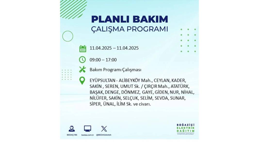 11 Nisan Cuma İstanbul elektrik kesintisi: BEDAŞ elektrik kesintisi yaşayacak ilçeleri sıraladı. Elektrikler ne zaman gelecek? 36