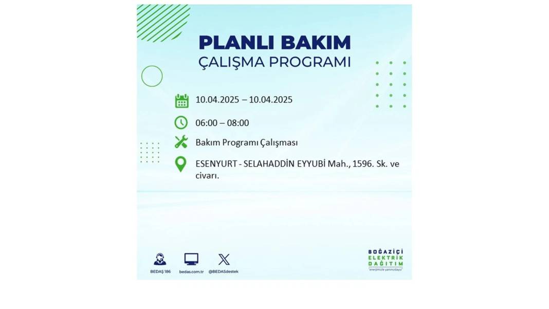 10 Nisan İstanbul elektrik kesintisi: BEDAŞ elektrik kesintisi yaşayacak ilçeleri sıraladı. Elektrikler ne zaman gelecek? 39