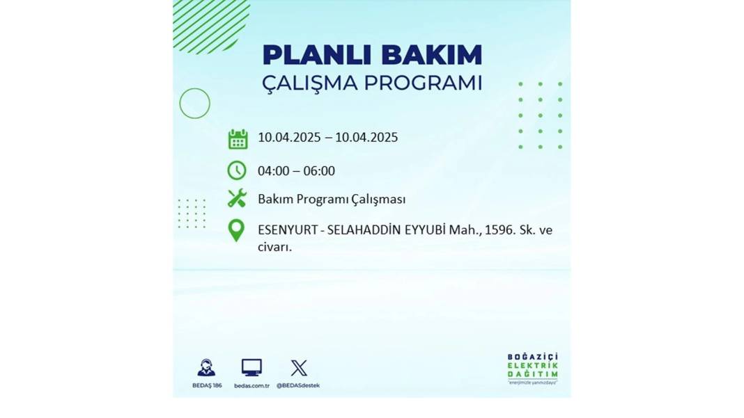 10 Nisan İstanbul elektrik kesintisi: BEDAŞ elektrik kesintisi yaşayacak ilçeleri sıraladı. Elektrikler ne zaman gelecek? 38