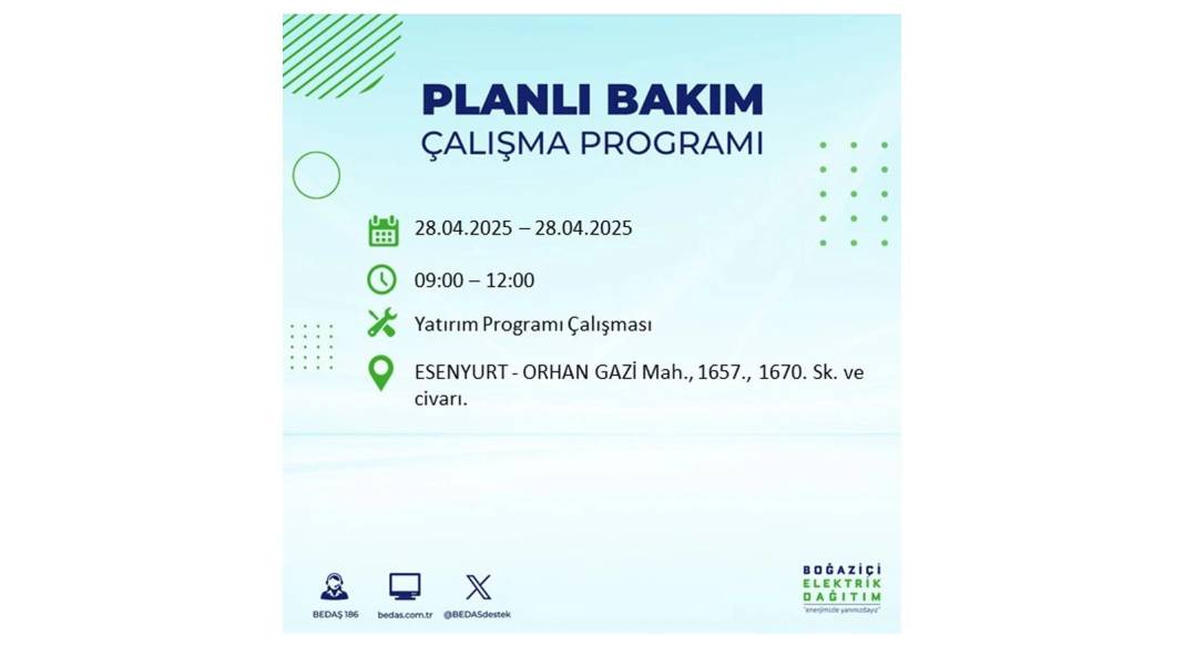 O İLÇELER KARANLIĞA GÖMÜLECEK: BEDAŞ 28 Nisan Pazartesi günü için o ilçeleri uyardı! 45
