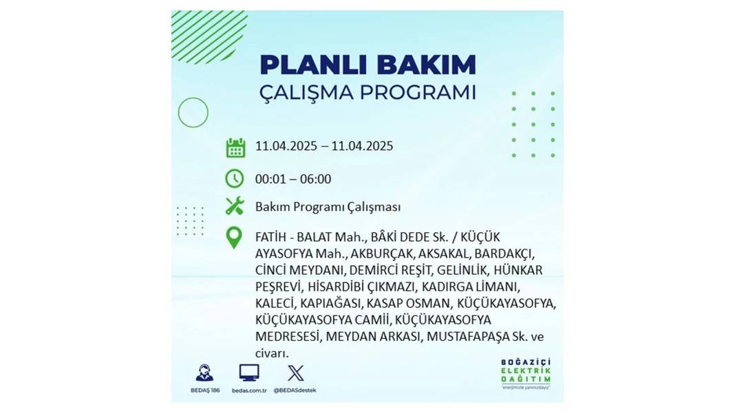 11 Nisan Cuma İstanbul elektrik kesintisi: BEDAŞ elektrik kesintisi yaşayacak ilçeleri sıraladı. Elektrikler ne zaman gelecek? 32