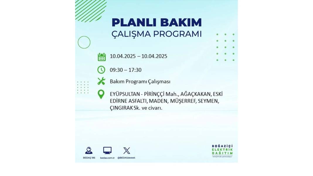 10 Nisan İstanbul elektrik kesintisi: BEDAŞ elektrik kesintisi yaşayacak ilçeleri sıraladı. Elektrikler ne zaman gelecek? 33