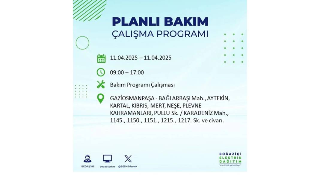 11 Nisan Cuma İstanbul elektrik kesintisi: BEDAŞ elektrik kesintisi yaşayacak ilçeleri sıraladı. Elektrikler ne zaman gelecek? 30