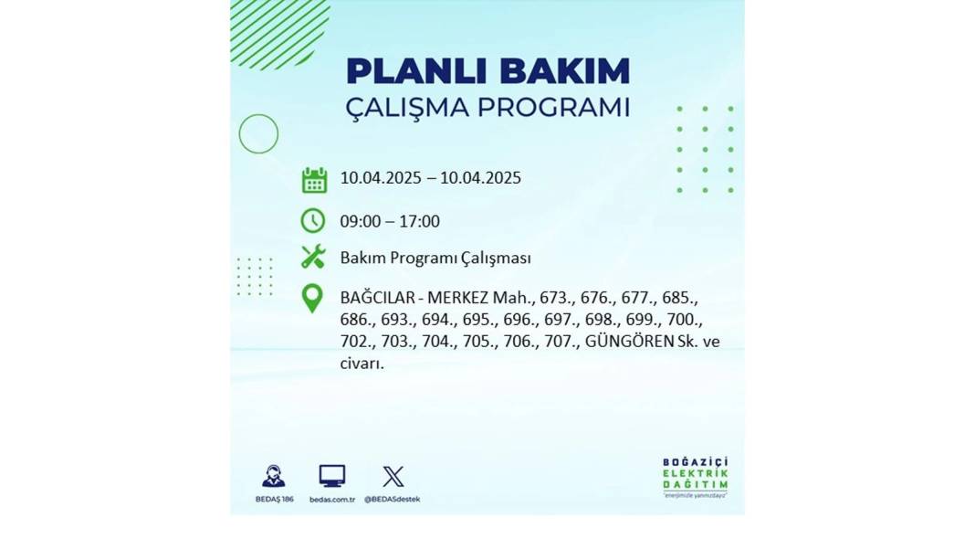 10 Nisan İstanbul elektrik kesintisi: BEDAŞ elektrik kesintisi yaşayacak ilçeleri sıraladı. Elektrikler ne zaman gelecek? 68