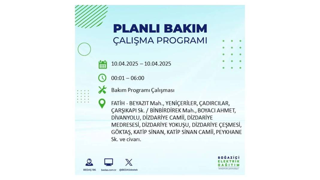 10 Nisan İstanbul elektrik kesintisi: BEDAŞ elektrik kesintisi yaşayacak ilçeleri sıraladı. Elektrikler ne zaman gelecek? 28