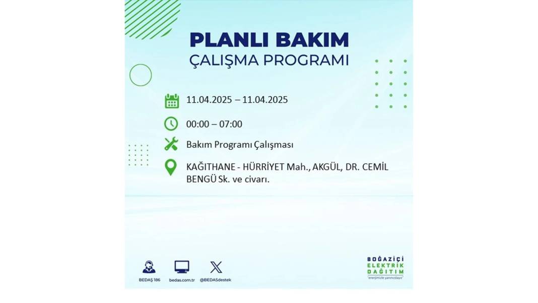 11 Nisan Cuma İstanbul elektrik kesintisi: BEDAŞ elektrik kesintisi yaşayacak ilçeleri sıraladı. Elektrikler ne zaman gelecek? 28