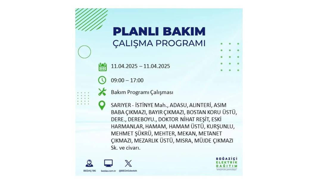 11 Nisan Cuma İstanbul elektrik kesintisi: BEDAŞ elektrik kesintisi yaşayacak ilçeleri sıraladı. Elektrikler ne zaman gelecek? 24