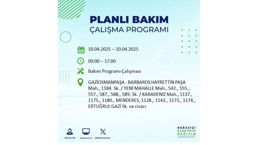 10 Nisan İstanbul elektrik kesintisi: BEDAŞ elektrik kesintisi yaşayacak ilçeleri sıraladı. Elektrikler ne zaman gelecek? 29