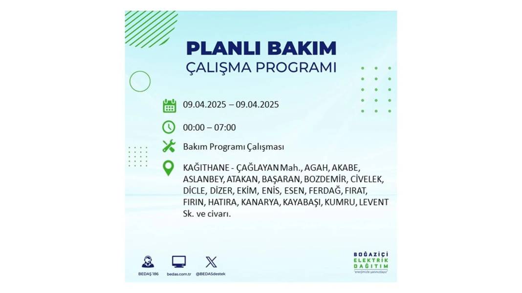9 Nisan elektrik kesintisi: BEDAŞ elektrik kesintisi yaşayacak ilçeleri sıraladı. Elektrikler ne zaman gelecek? 20