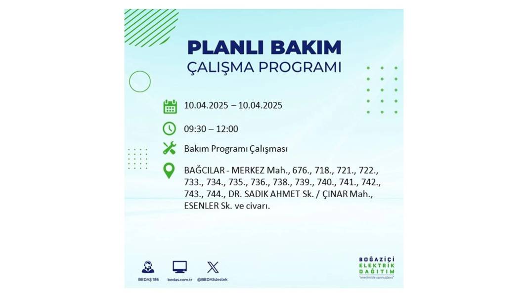 10 Nisan İstanbul elektrik kesintisi: BEDAŞ elektrik kesintisi yaşayacak ilçeleri sıraladı. Elektrikler ne zaman gelecek? 66