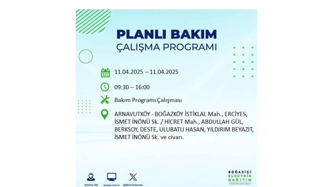 11 Nisan Cuma İstanbul elektrik kesintisi: BEDAŞ elektrik kesintisi yaşayacak ilçeleri sıraladı. Elektrikler ne zaman gelecek? 65