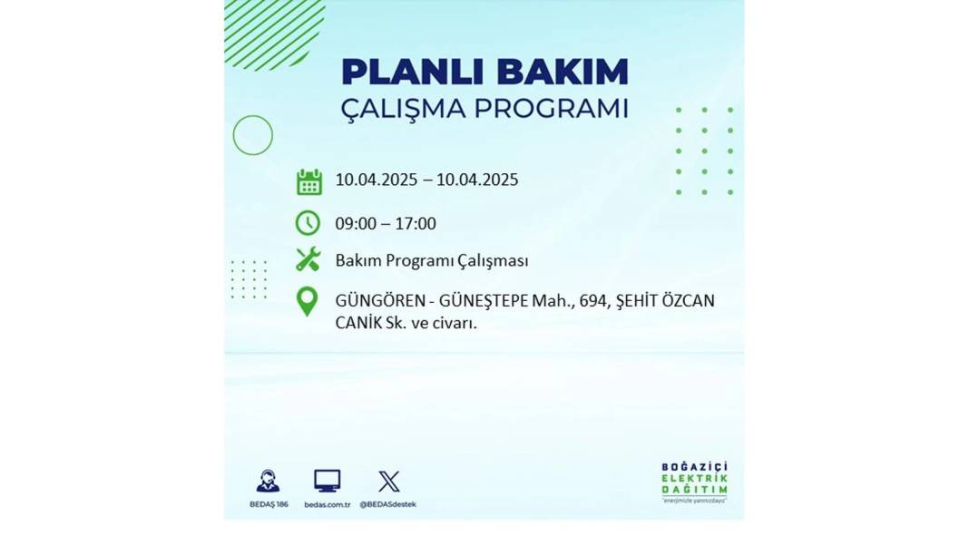 10 Nisan İstanbul elektrik kesintisi: BEDAŞ elektrik kesintisi yaşayacak ilçeleri sıraladı. Elektrikler ne zaman gelecek? 23