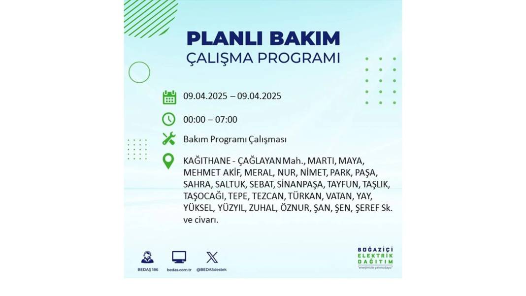 9 Nisan elektrik kesintisi: BEDAŞ elektrik kesintisi yaşayacak ilçeleri sıraladı. Elektrikler ne zaman gelecek? 18