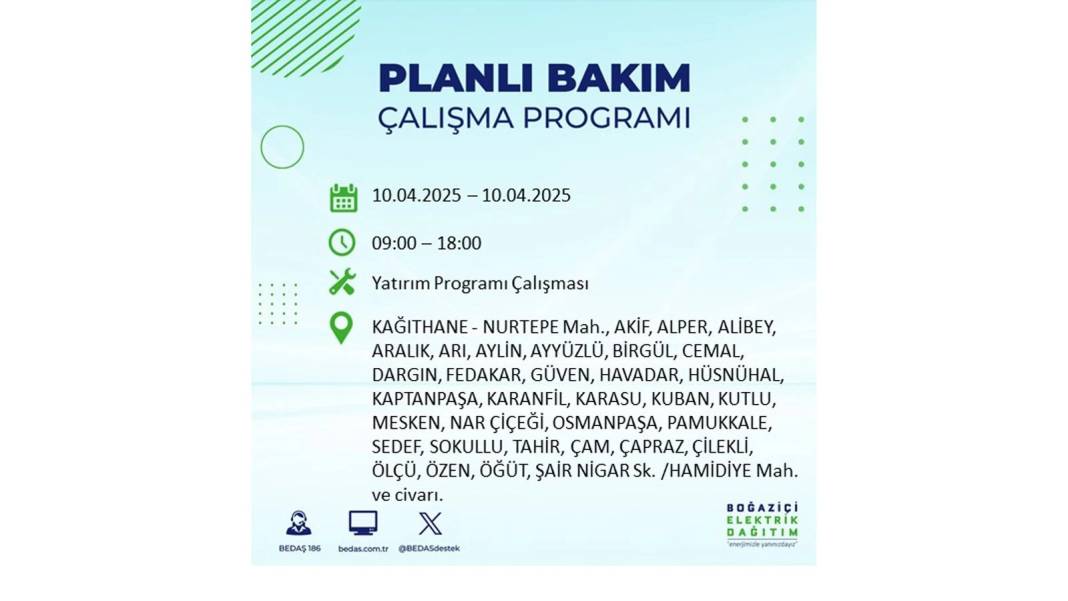 10 Nisan İstanbul elektrik kesintisi: BEDAŞ elektrik kesintisi yaşayacak ilçeleri sıraladı. Elektrikler ne zaman gelecek? 16