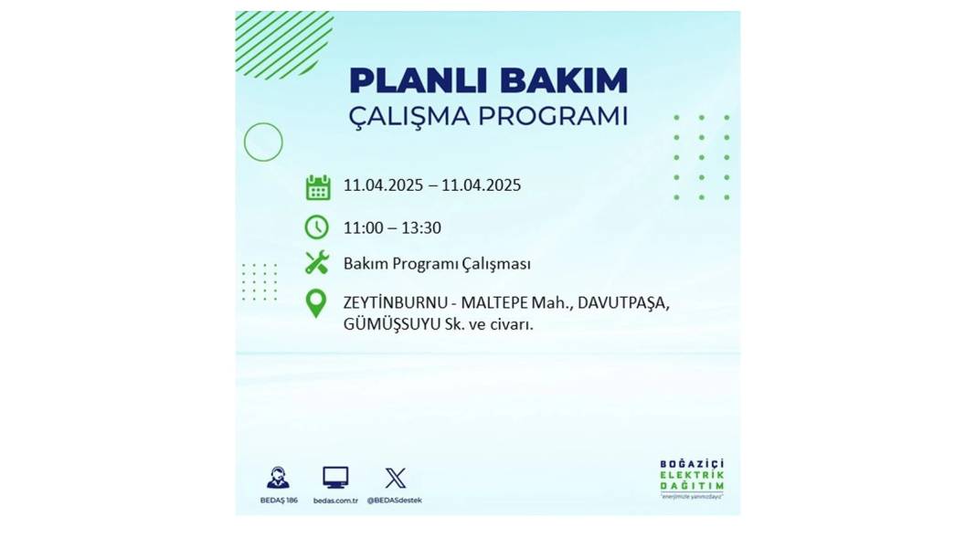 11 Nisan Cuma İstanbul elektrik kesintisi: BEDAŞ elektrik kesintisi yaşayacak ilçeleri sıraladı. Elektrikler ne zaman gelecek? 14