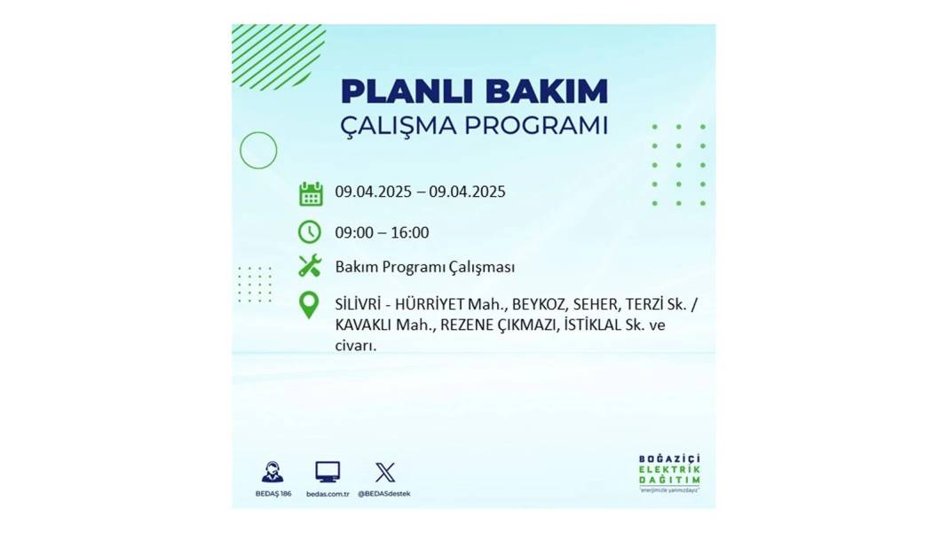 9 Nisan elektrik kesintisi: BEDAŞ elektrik kesintisi yaşayacak ilçeleri sıraladı. Elektrikler ne zaman gelecek? 12